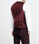 Gilet ville aspect brillant bordeaux - IZAC