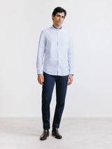 Chemise col mao ciel