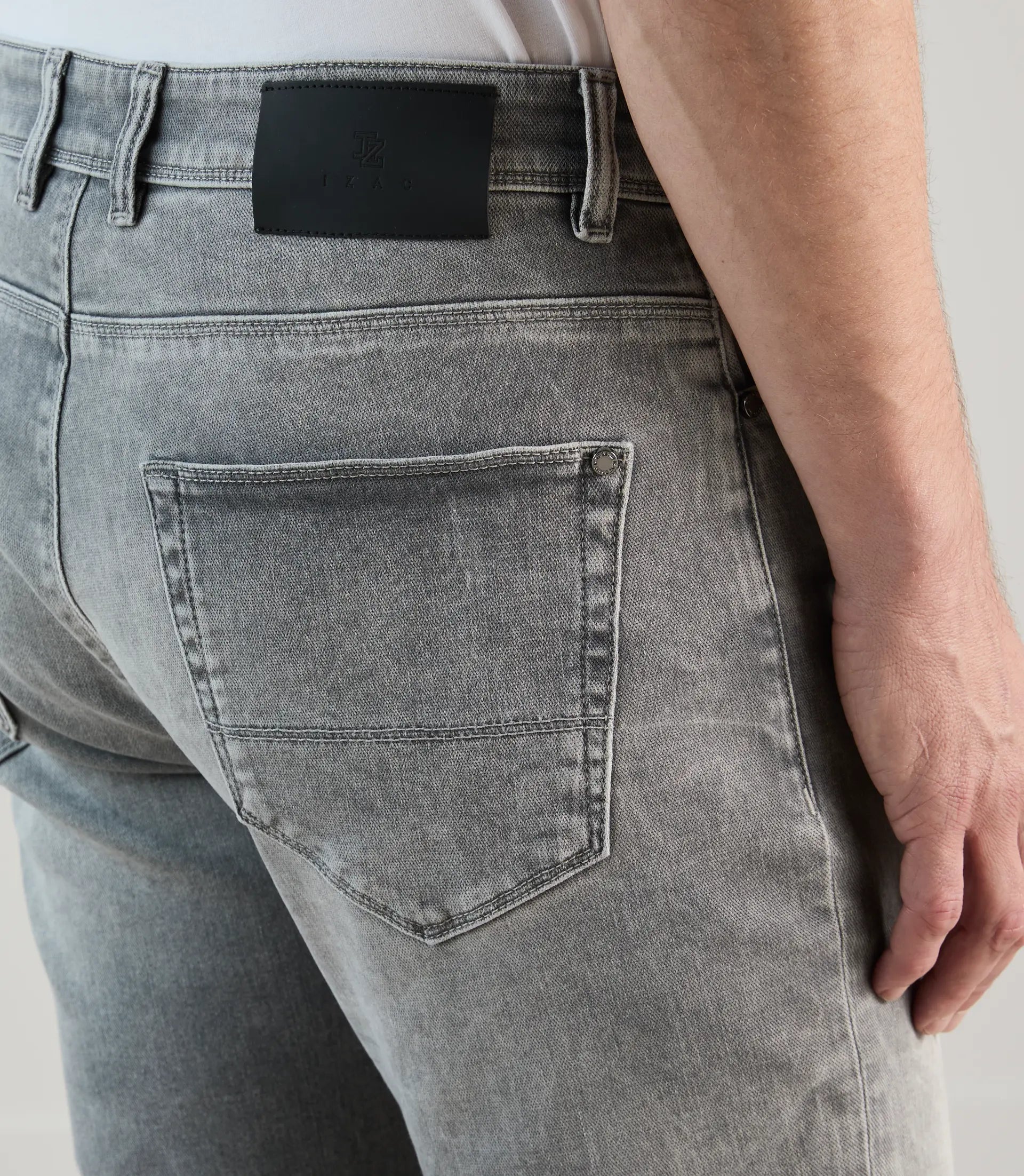 Jean 5 poches stretch gris - IZAC