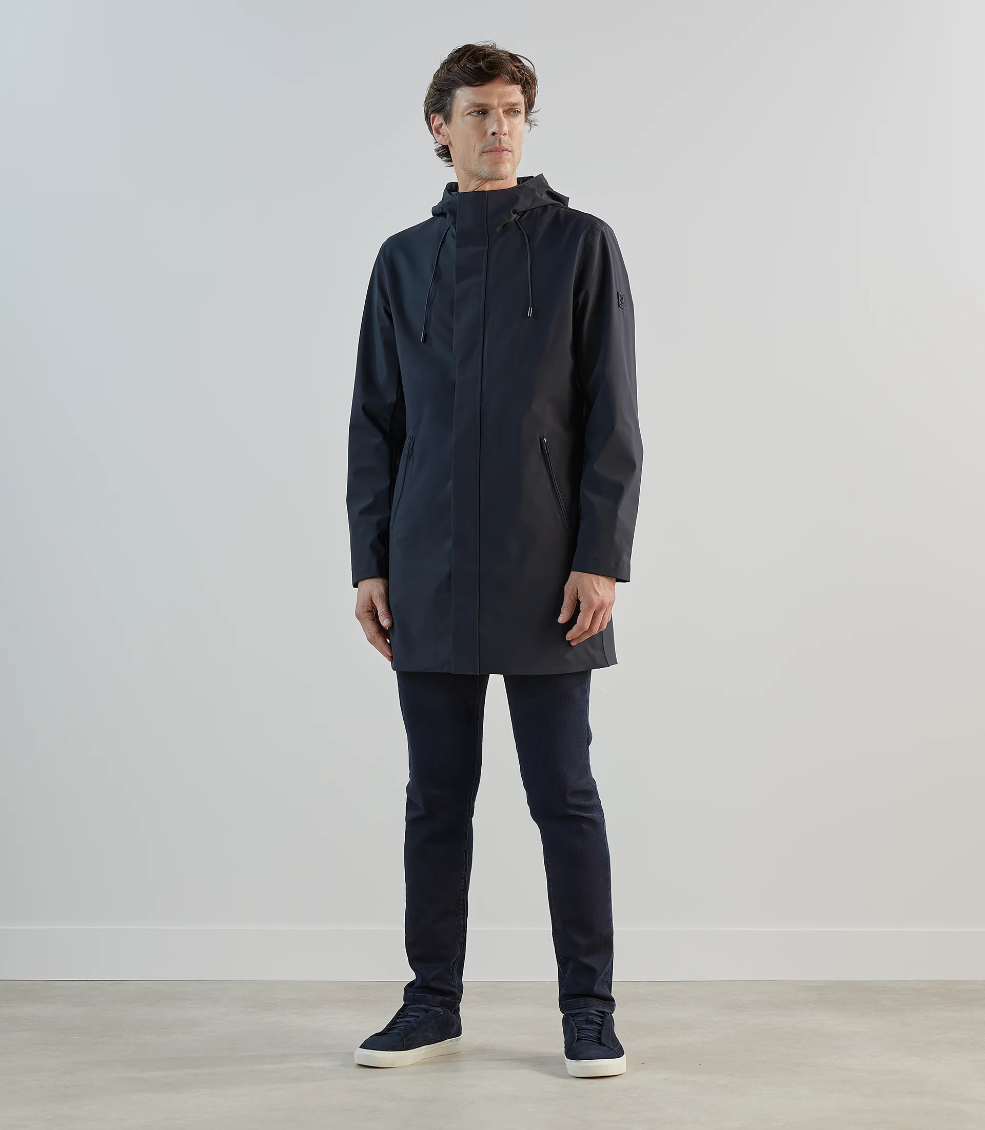 Parka légère à capuche marine - IZAC