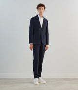 Veste ville tissu armuré marine - IZAC