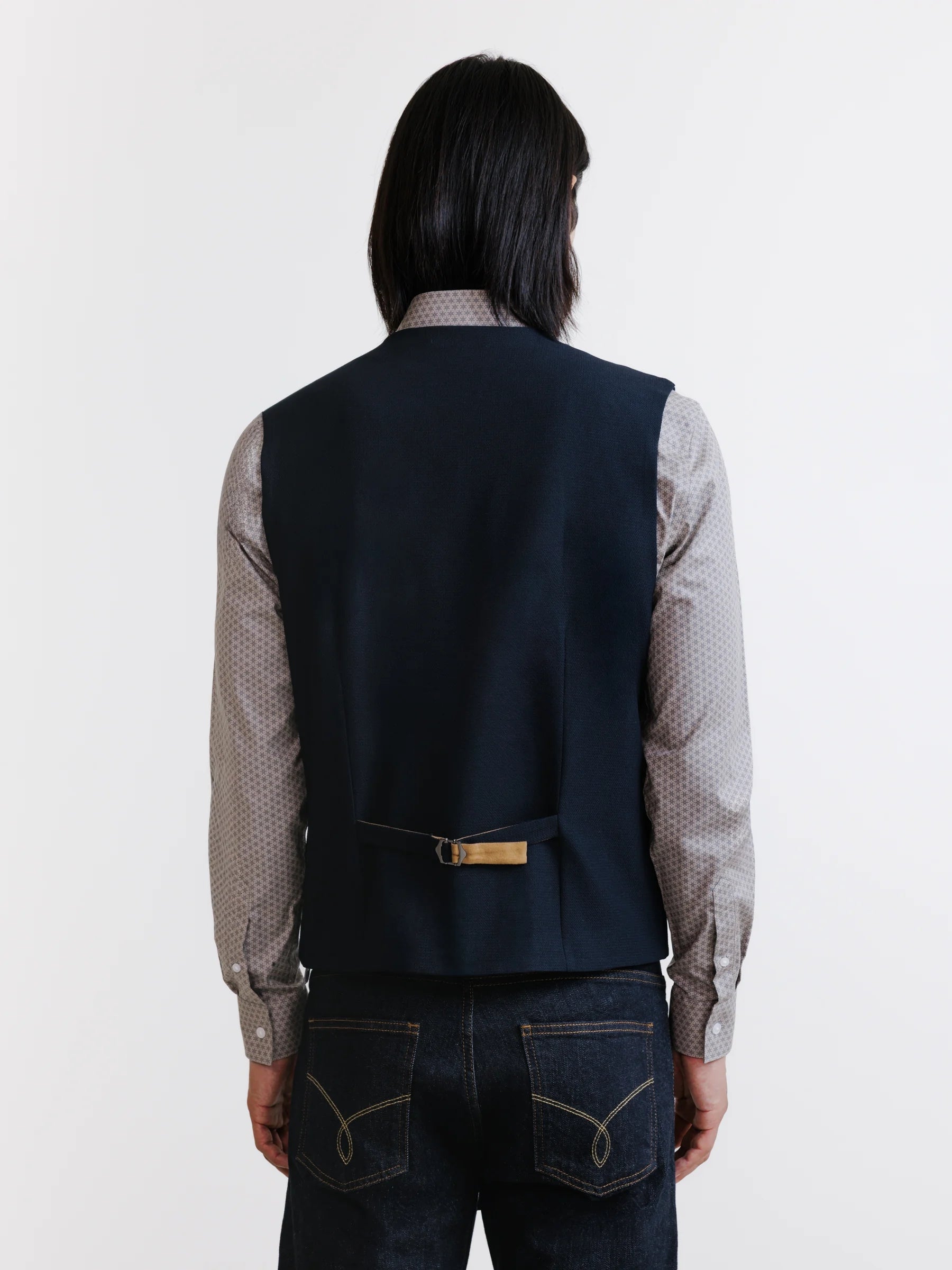 Navy casual vest