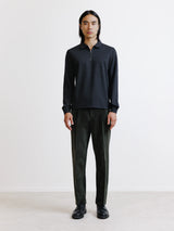 Polo zippé anthracite