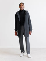 Lightweight black parka