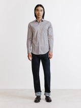 Chemise fantaisie taupe