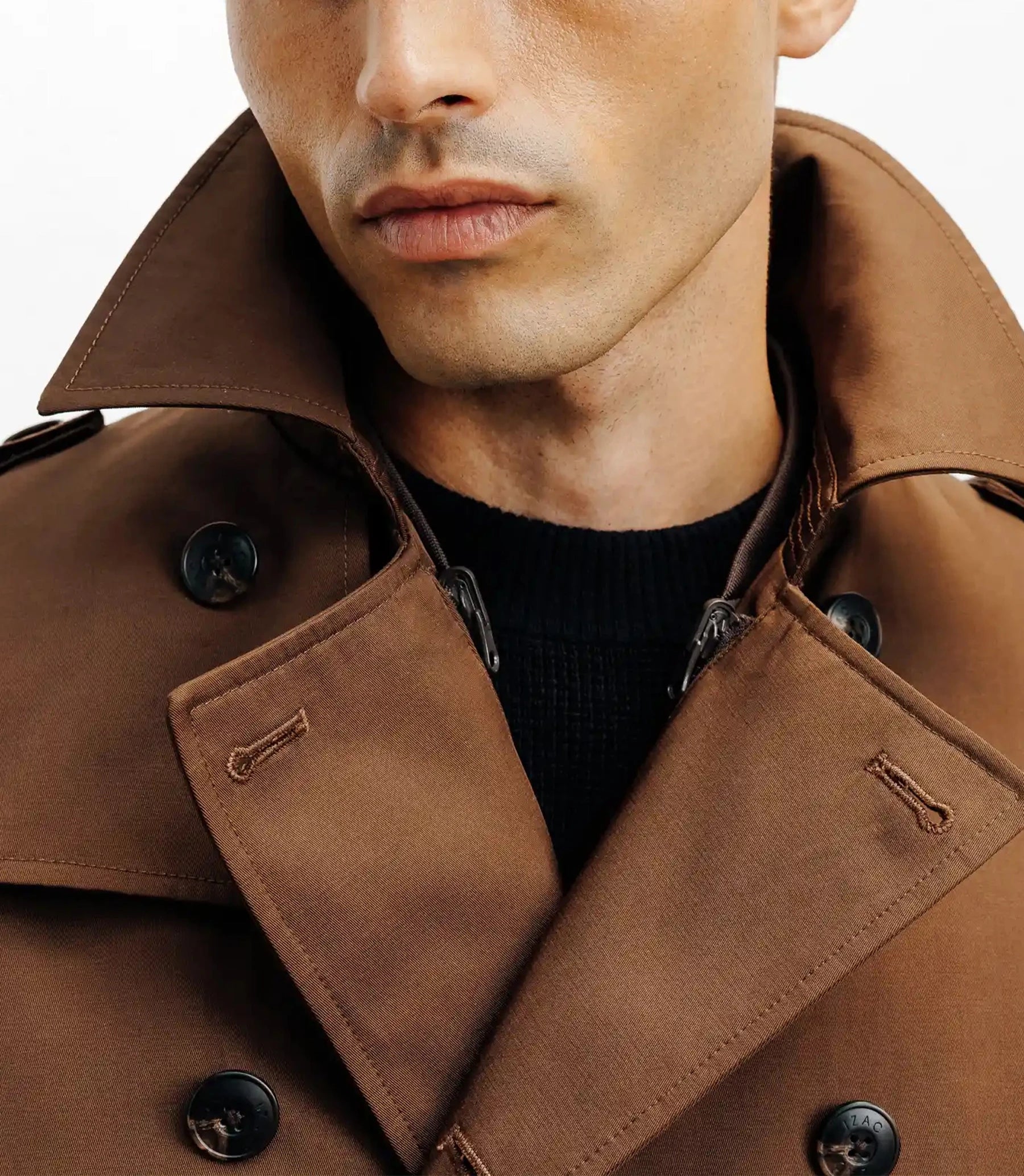 Trench croisé marron