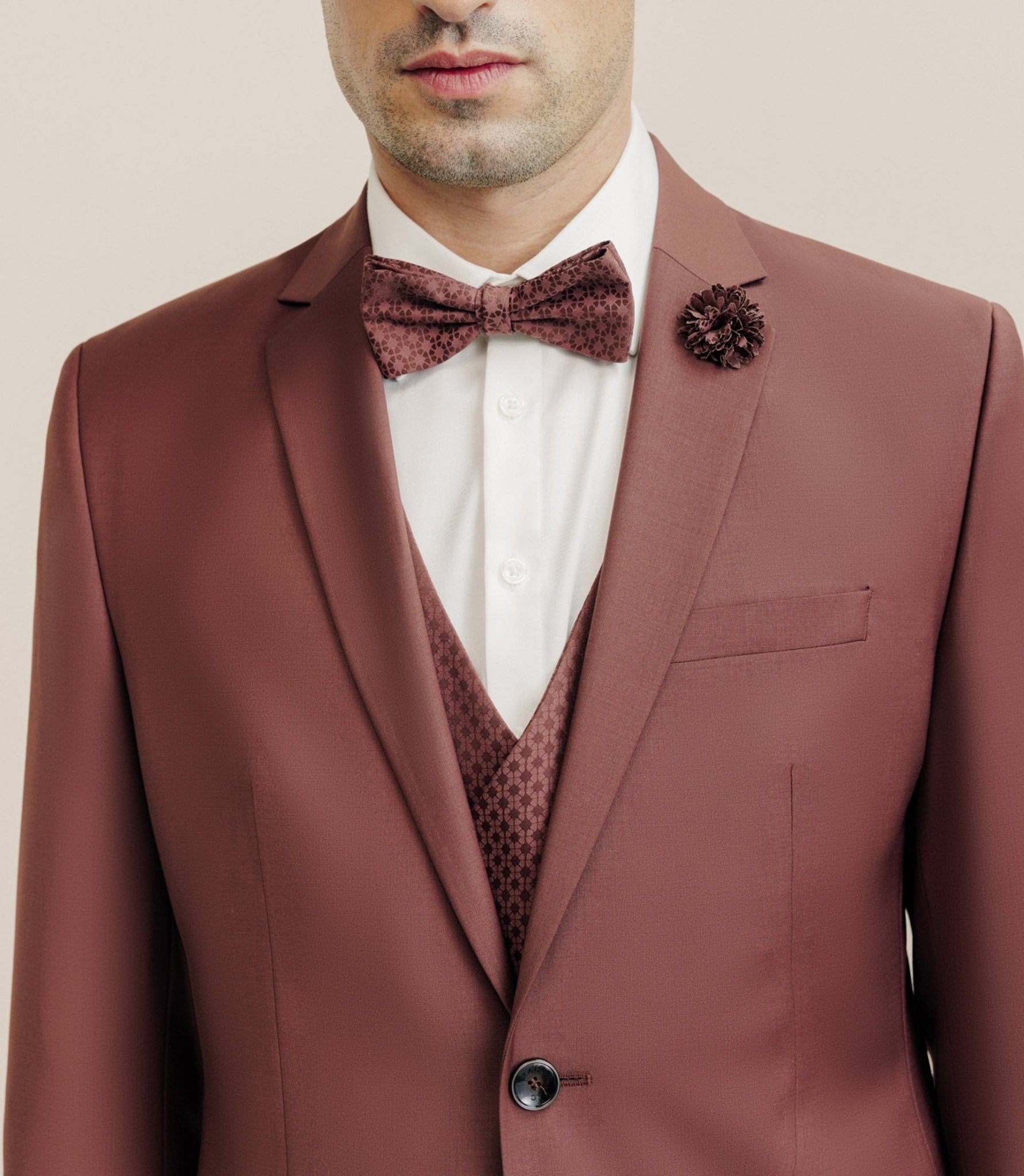 Costume 3 pièces terracotta - IZAC