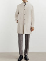 City coat with beige mao collar