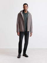 Taupe hooded jacket