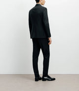 Black double-breasted suit