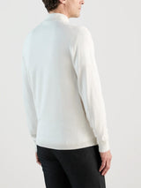 Ecru zip-neck jumper