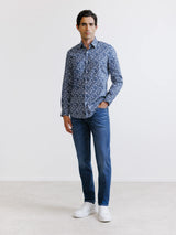 Chemise fantaisie marine