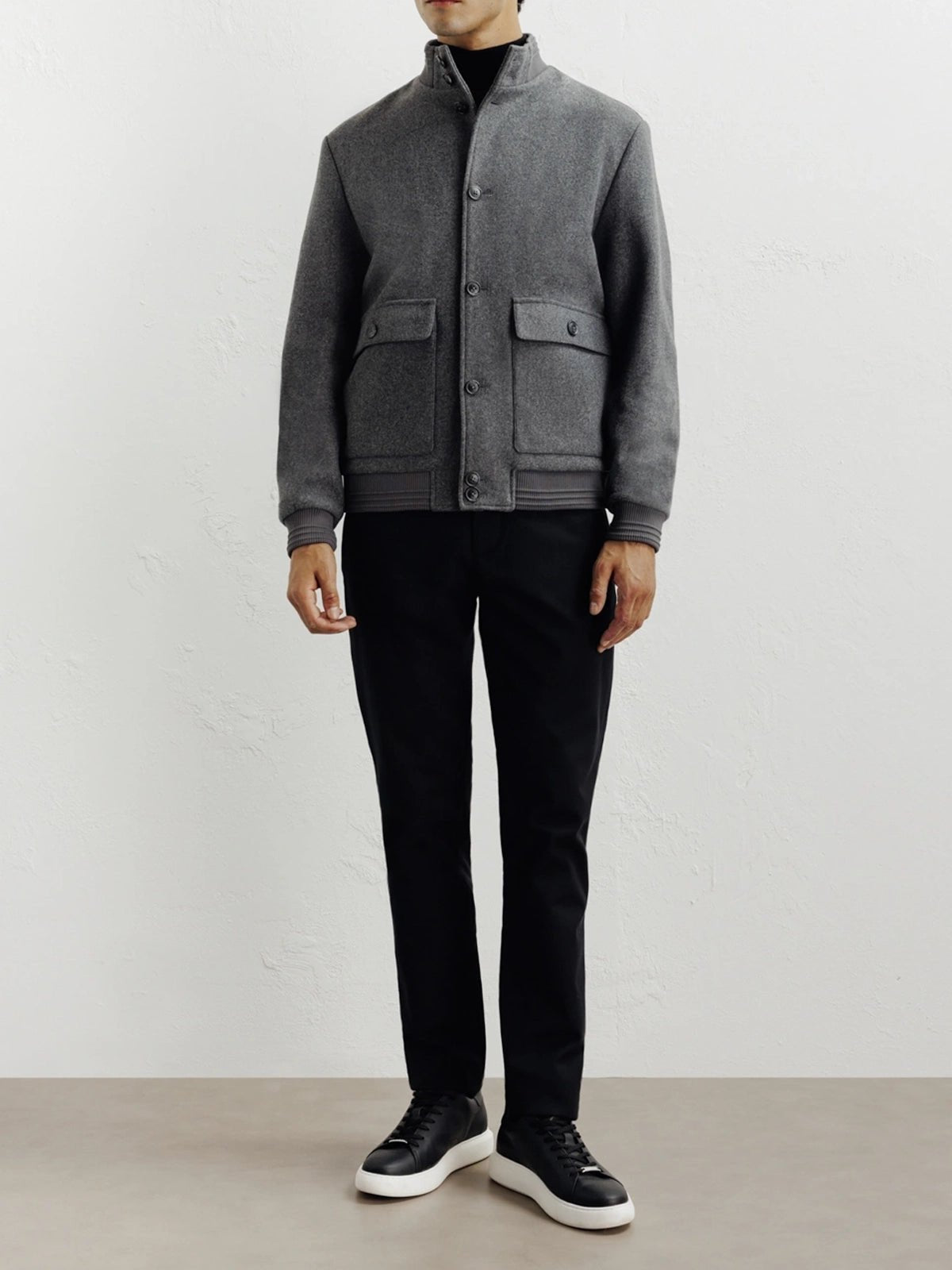 Blouson col montant gris - IZAC
