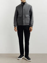 Blouson col montant gris