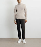 100% beige cashmere turtleneck sweater