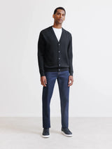 Black Merino Wool Cardigan