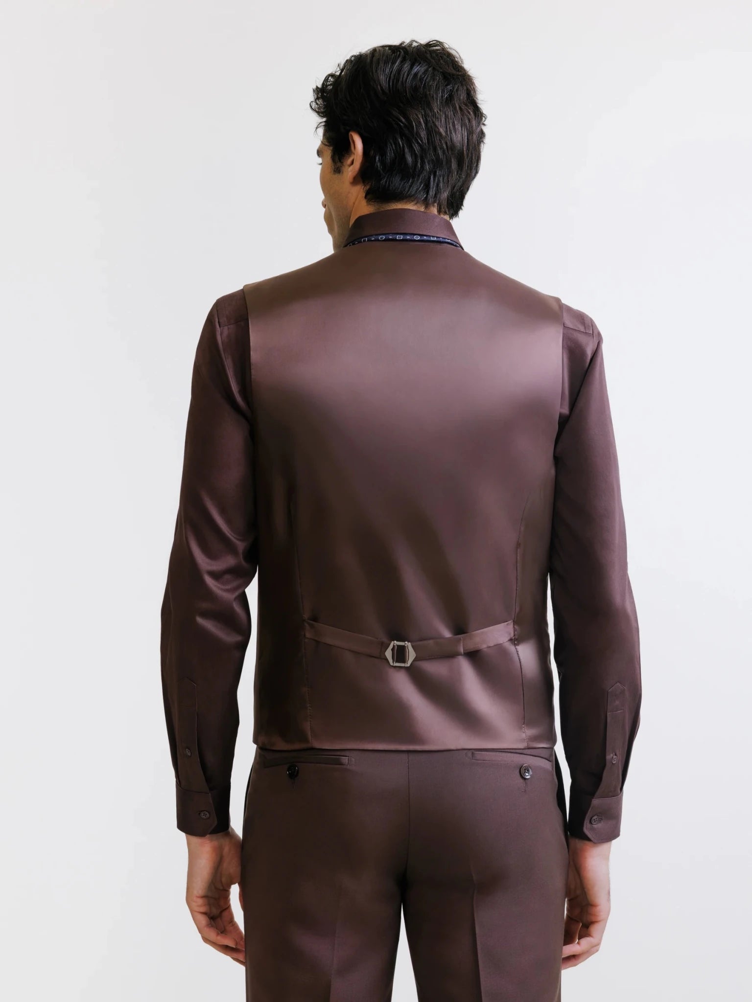 Gilet ville en laine majoritaire marron - IZAC