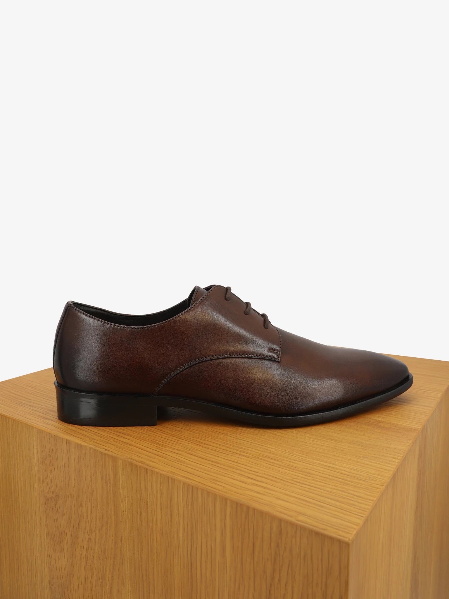 Derby en cuir marron - IZAC