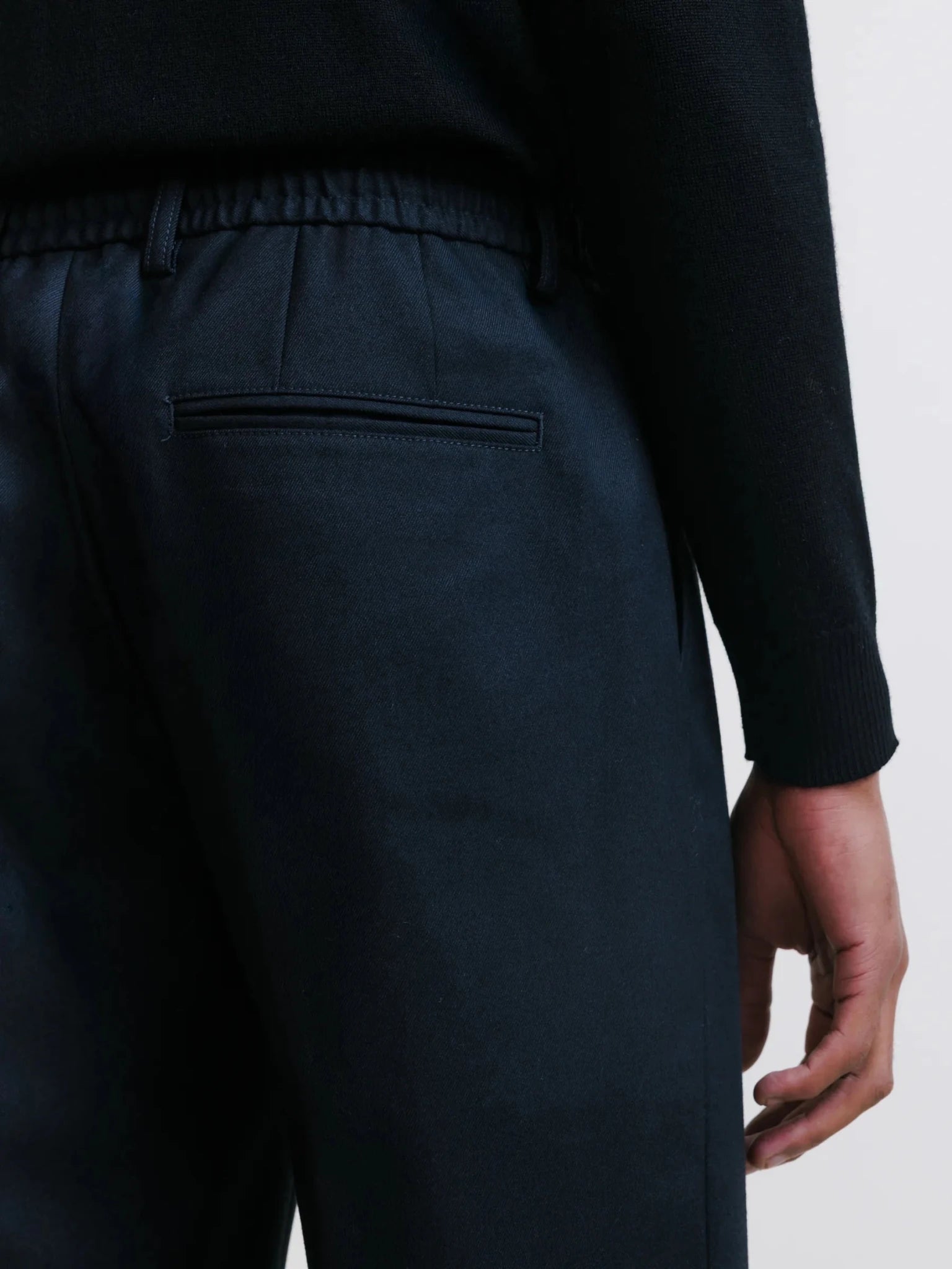 Pantalon ville en flanelle marine - IZAC