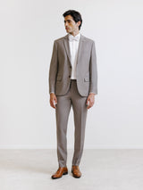 Costume 2 boutons laine majoritaire taupe