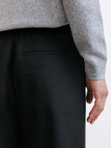 Black elasticated waist trousers