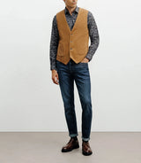 Camel corduroy vest