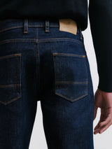 regular raw denim 5-pocket jeans