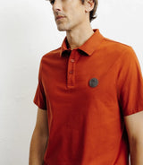Polo boutonné rouge clair