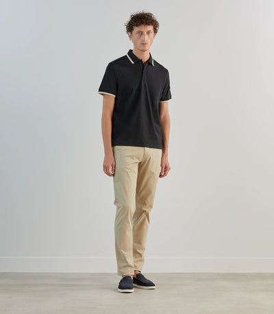 Polo zippé noir - IZAC