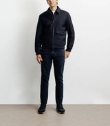Navy shirt collar jacket