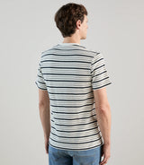 T-shirt à manches courtes rayé marine - IZAC