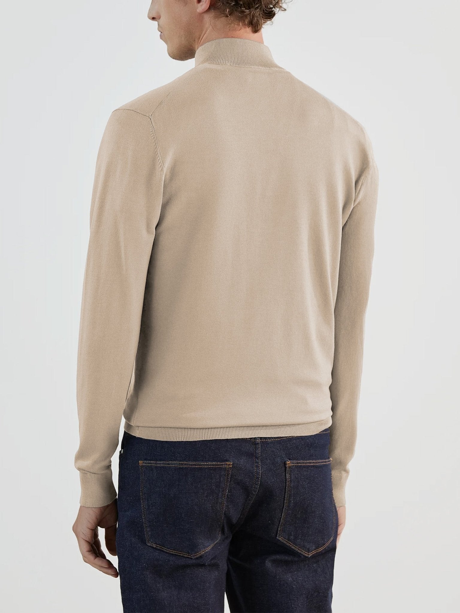 Pull col zip beige - IZAC