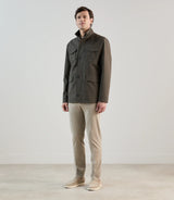 Parka courte col montant kaki foncé - IZAC