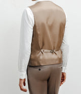 City vest in taupe majority wool