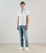 Polo à col zippé blanc - IZAC