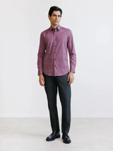 Chemise fantaisie bordeaux
