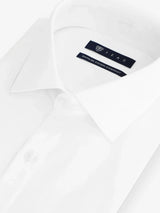 White cotton satin city shirt