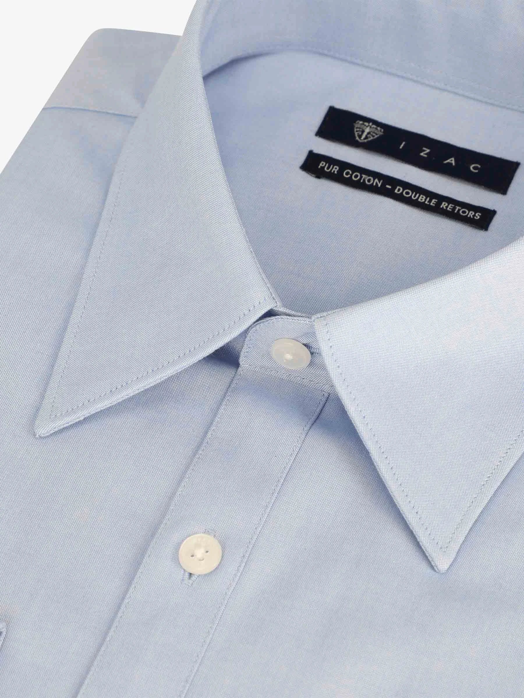 Sky blue French collar shirt