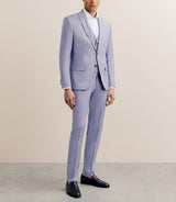 Costume 2 boutons laine majoritaire parme