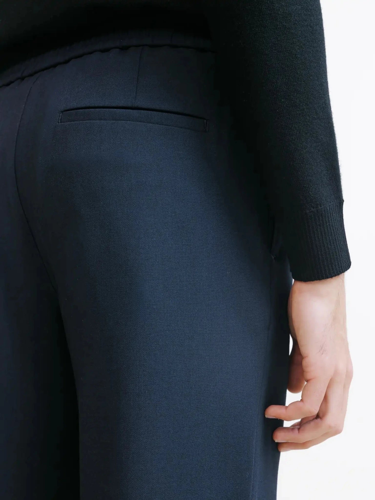 Pantalon à taille élastiquée marine - IZAC