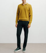 Yellow polo-neck sweater