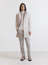 Beige high-neck coat