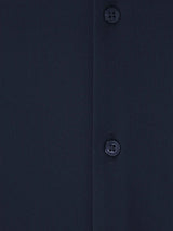 Chemise slim en maille jersey marine
