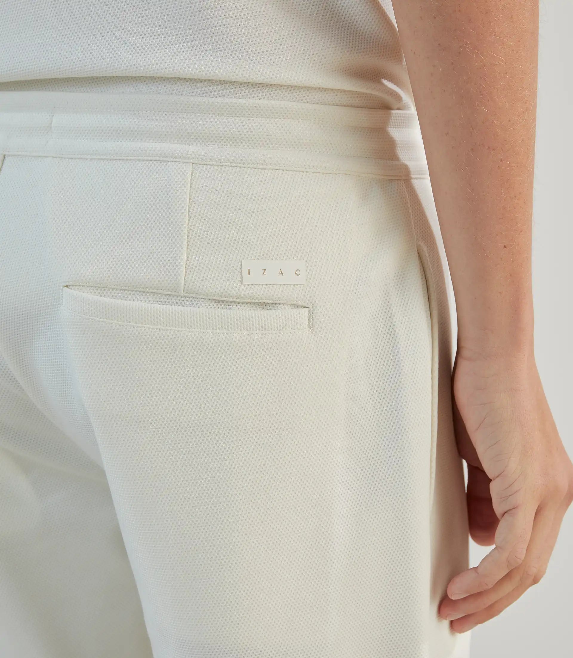 Pantalon casual en maille écru - IZAC