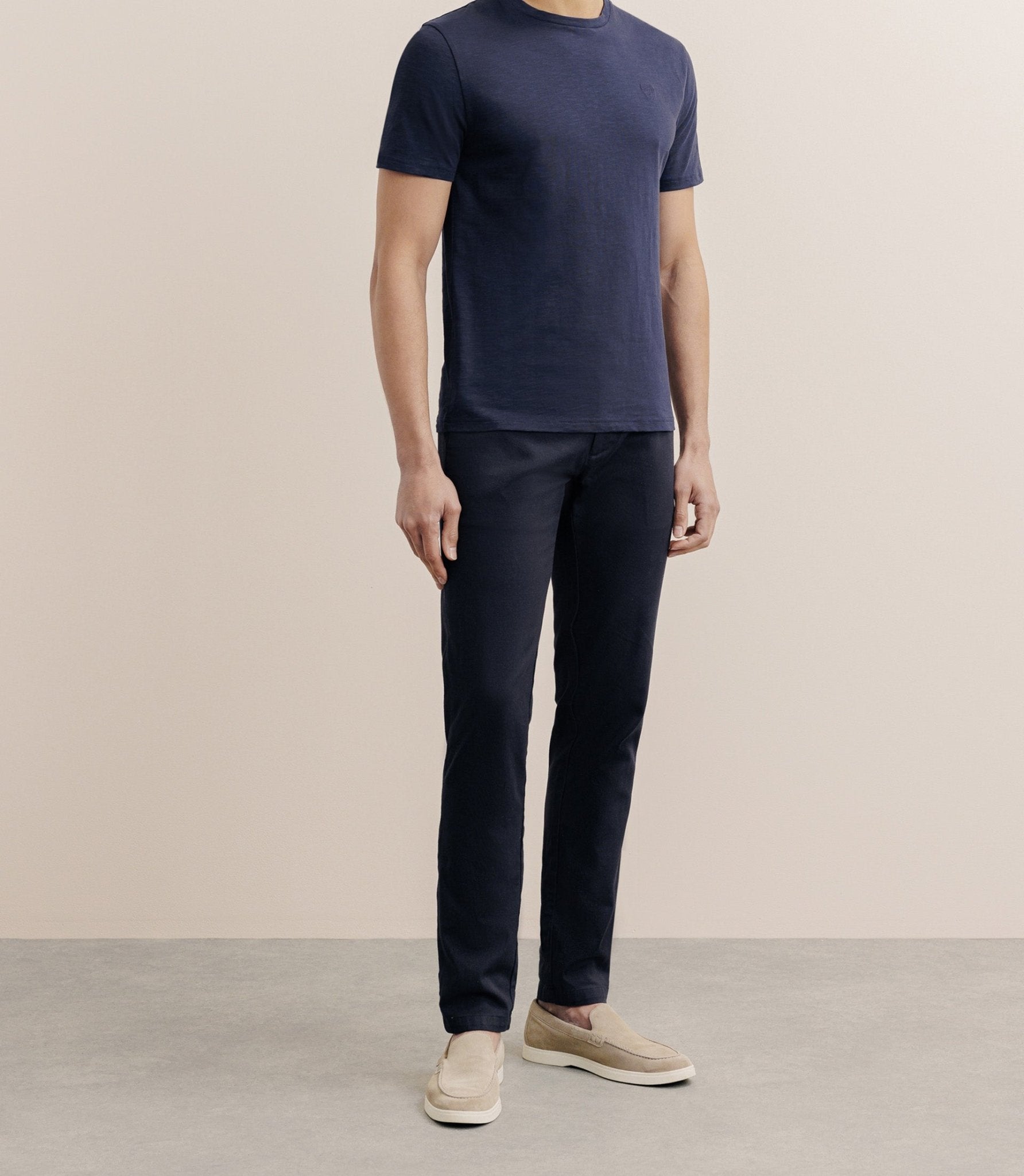 T-shirt col rond marine