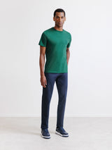 Dark green short-sleeved T-shirt