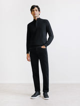Black high-neck sweater