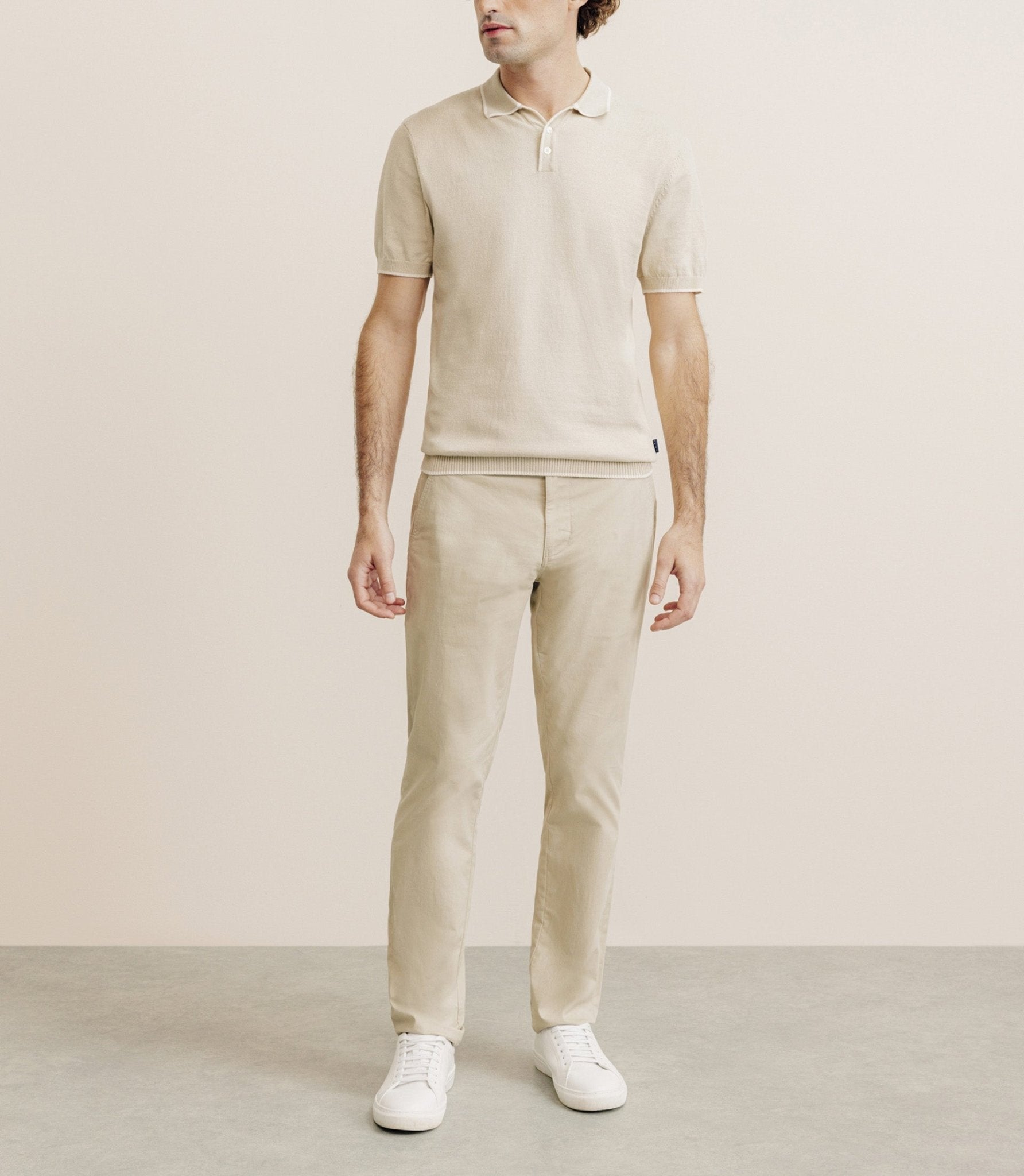Polo col ouvert beige - IZAC