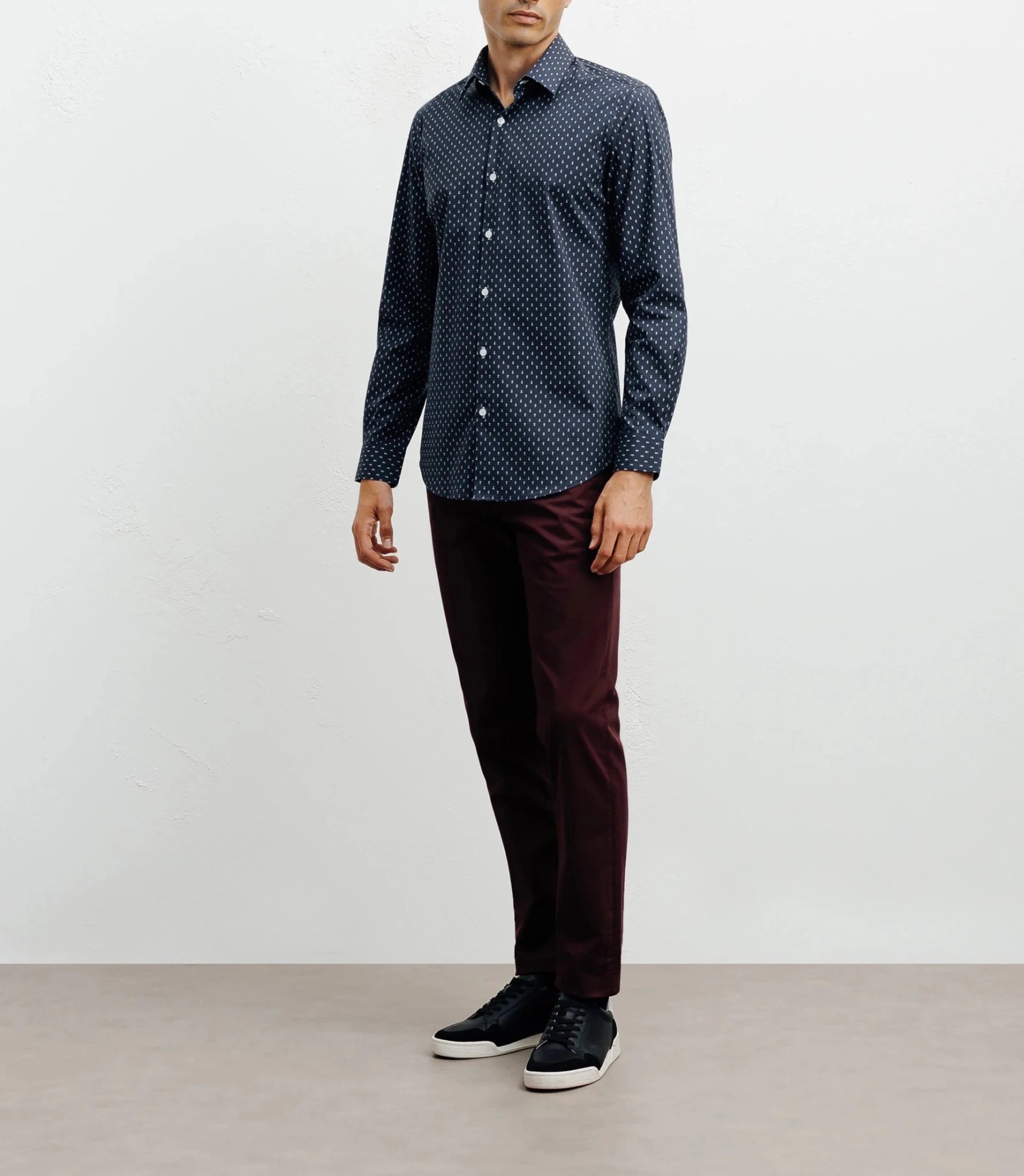 Navy printed city shirt