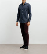 Chemise ville imprimée marine